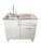 GABINETE CON TARJA ACERO INOXIDABLE 80 CM
