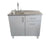 GABINETE CON TARJA ACERO INOXIDABLE 80 CM