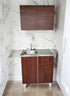 Gabinete Con Tarja De Acero Inoxidable y Alacena