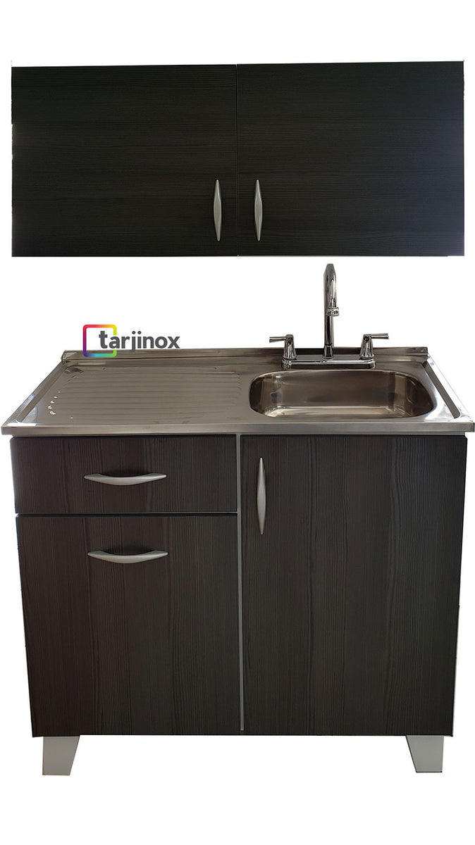 Gabinete Con Tarja De Acero Inoxidable Y Alacena Tarjinox gabinete-con-tarja-de-acero-inoxidable-y-alacena-tarjinox